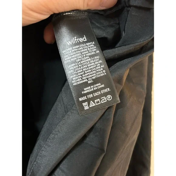 Wilfred Size Small Black Opera Dress Taffeta - Picture 7 of 9